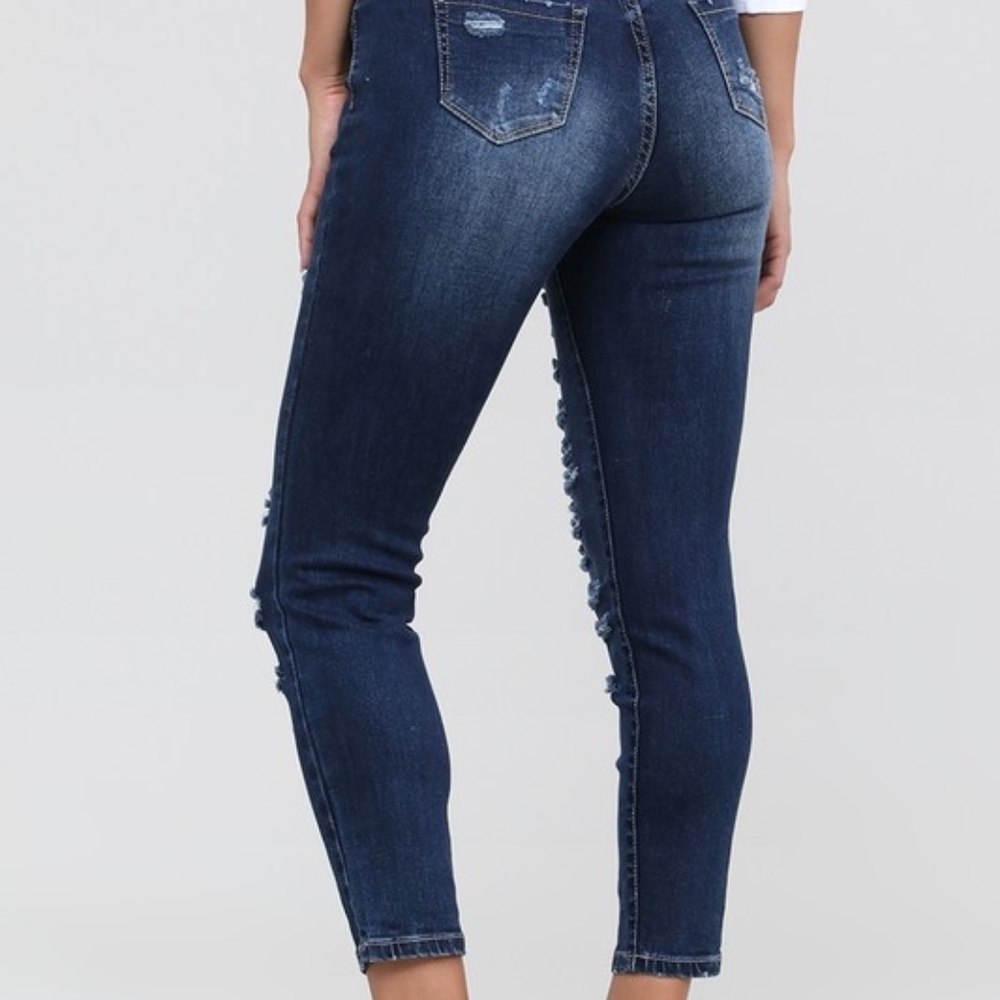 DISTRESSED Cotton Jeans - Picture 5 of 10